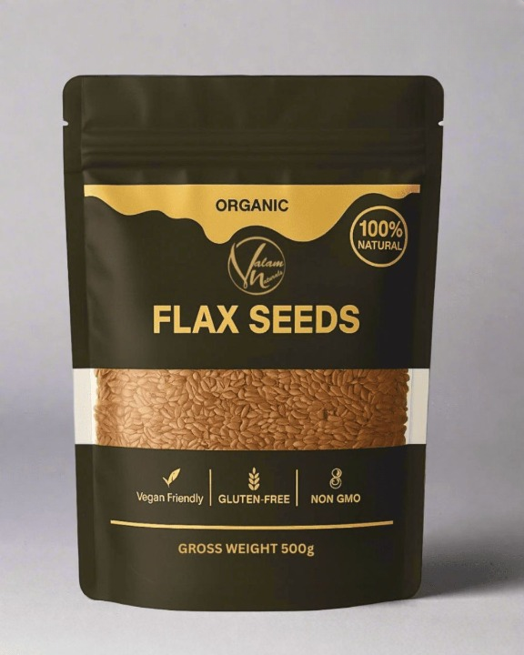 Organic Flax Seeds – 100% Natural, Gluten-Free & Non-GMO Superfood (250g)