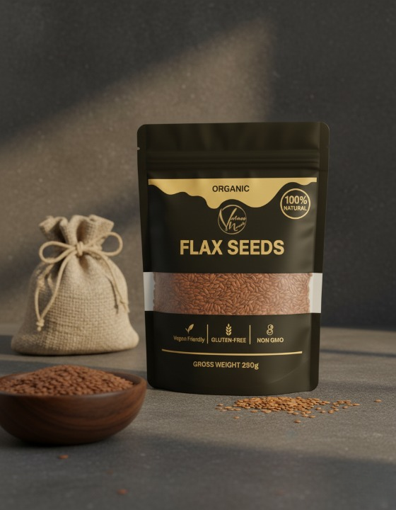 Organic Flax Seeds – 100% Natural, Gluten-Free & Non-GMO Superfood (250g)