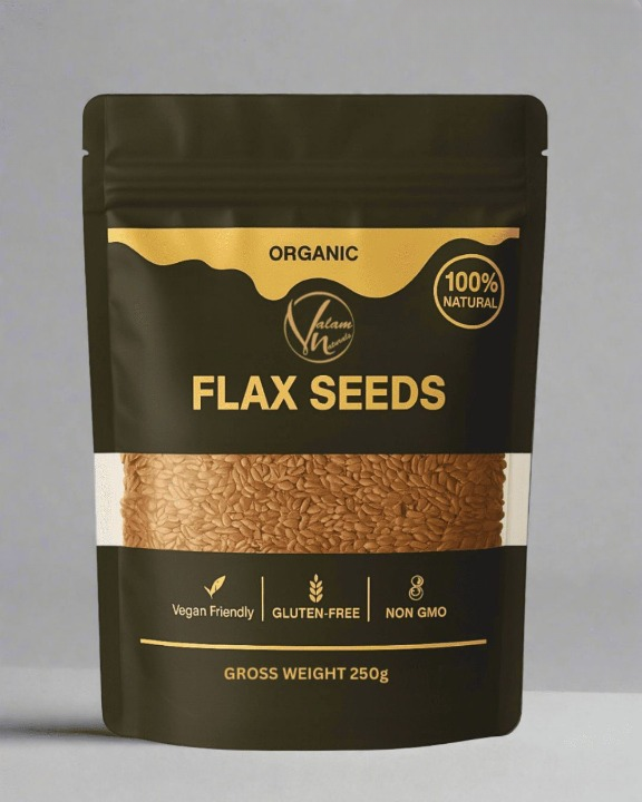 Organic Flax Seeds – 100% Natural, Gluten-Free & Non-GMO Superfood (250g)
