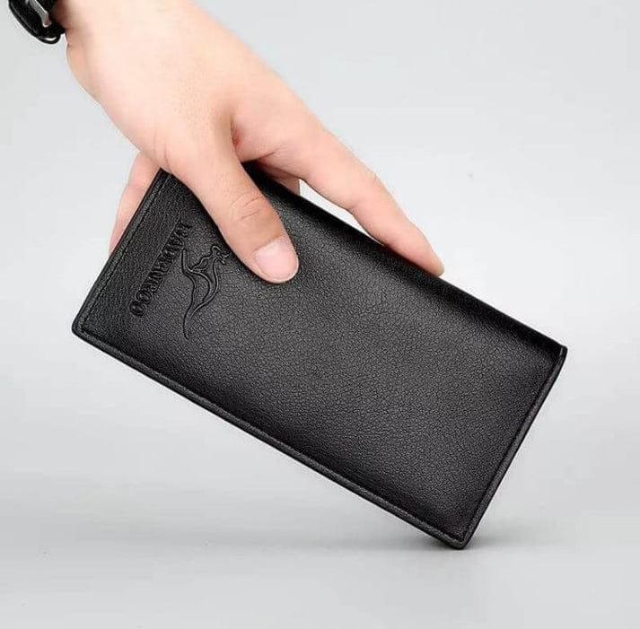 Men’s Leather Bi-Fold Wallet With Classic Design, Durable Leather Material, Easy Carrying, And Everyday Use For Style And Functionality - Black