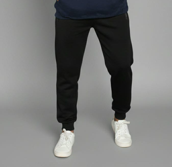 Black Trouser with Double Side Zipper Pockets | Comfortable & Stylish Casual Bottom | Premium Fabric