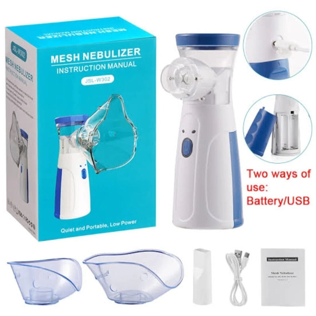 Portable Mesh Nebulizer USB And Battery Operated Mini Nebulizer With Mask Personal Inhaler For Efficient Respiratory Care