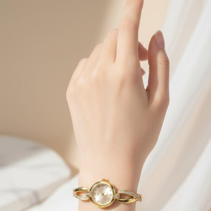 RTJ-181 Elegant Zircon Korean Watch –Black