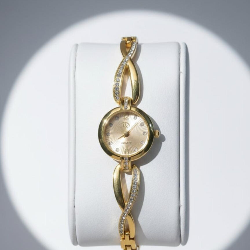 RTJ-181 Elegant Zircon Korean Watch –Black