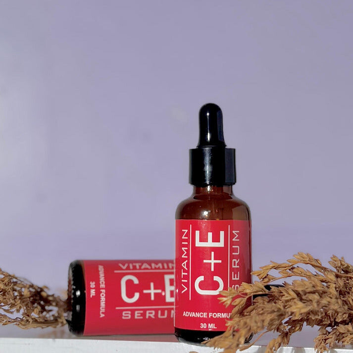 Nirvana Botanics Vitamin C + E Serum - 15ml | ANTI ACNE & GLOWING SERUM VITAMIN C + E