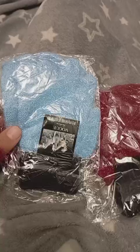 Girls Soft Plush Half Finger Gloves | Warm Fuzzy Fingerless Winter Gloves -black